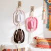 KINGSOW Wooden Foldable Coat Hooks: Magnetic for Hallway Behind Door
