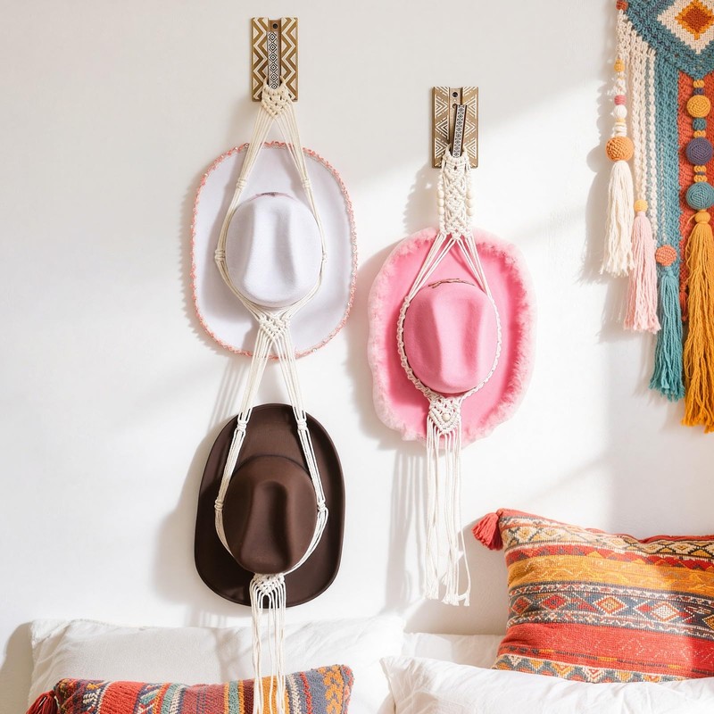 KINGSOW Wooden Foldable Coat Hooks: Magnetic for Hallway Behind Door