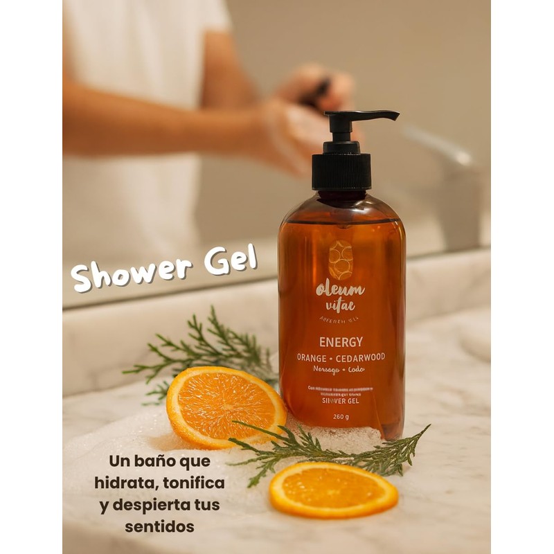 OLEUM VITAE Kit Cuidado de la Piel Naranja-Cedro. Con Aceite