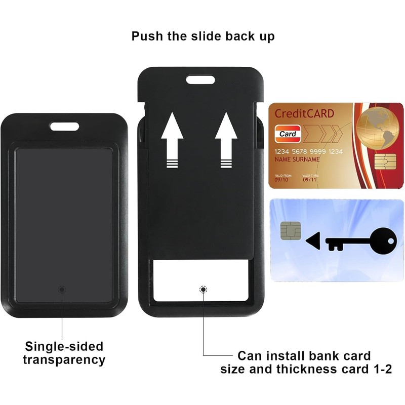 Retractable Badge Reel Heavy Duty Detachable Lanyard ID Card Holder