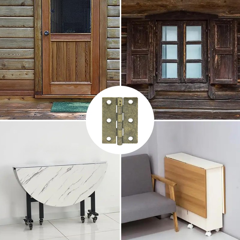 8 PCS 2.5-inch Door Hinges, Bearing Hinges for Small Furniture