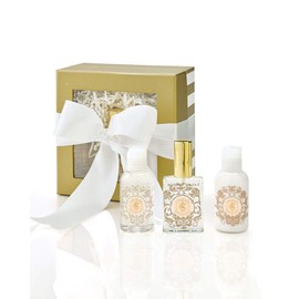 Shelley Kyle Tiramani Mini Gift Set, Includes Travel Size Perfume, Lotion, And Bath Gel, Packaged in Beautiful Cream and Gold Gift Box with Ribbon
