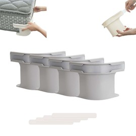 4Pcs Bed Sheet Holder Straps, Lock Sheet Holders, Multi-Functional Non-Slip Sheet Retainer, Fitted Sheet Holder Suitable for All Bed Types Easy to Install(Gray)