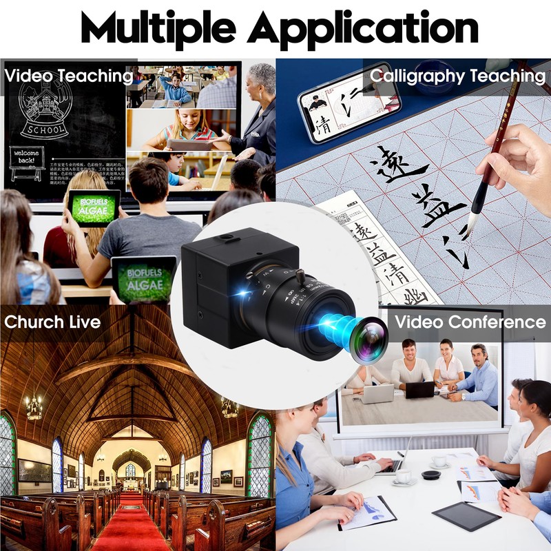 ELP Ultra HD 4K Zoom Webcam Wide Angle Optical Varifocal