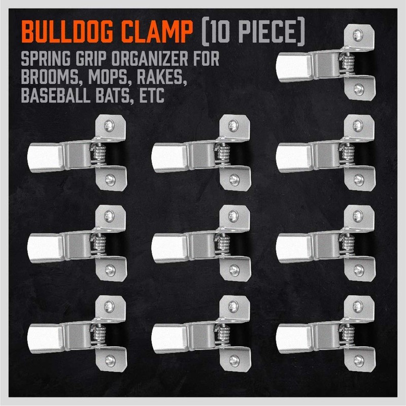 HORUSDY 10 Pack Spring Grip Mop and Broom Holder for