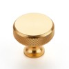 Ravinte 30 Pack Round Gold Knobs Knurled Single Hole Pulls