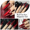 NAILKISS 12ml Dark Red&Burgendy Red Cat Eye Magnetic Gel Polish