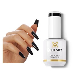 BLUESKY Gel Polish Color Salon Single Bottle Gel Soak Off Manicure at Home,Long Lasting &Chip Resistant, Vegan, 15ml A021P/JET BLACK