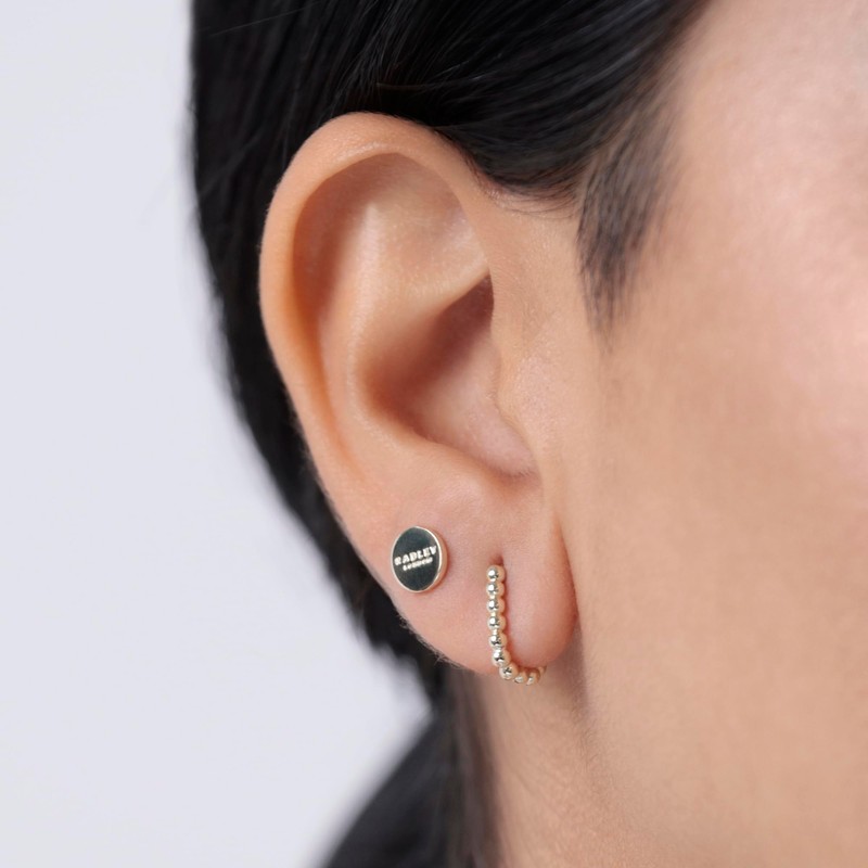 Radley Womens 18ct Gold Plated Disk and Bobble Beaded Post