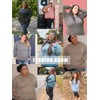 DOLNINE Plus Size Winter Tops for Women Oversized Sweatshirts Pockets