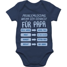 Shirtracer - Baby Bodysuit Boy Girl - Gift for Father's Day - Problem Solving When I Scream for Dad Blue, 1 Navy Blue, 3-6 months