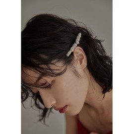 [niana] Pearl Bijou Barrette Hair Accessories Hairpin Hair Clip Gold Silver F
