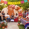 Mexican Cielito Lindo Backdrop Cover 7.2ft, Cielito Lindo Party Decoration