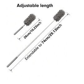 Microfiber Duster for Cleaning, 1 Count Hand Washable Duster with Replaceable Microfiber Head, Detachable Cleaning Brush Tool for Office, Car, Window, Furniture - Color: Rust Orange, Specification: 1count