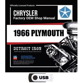 1966 Plymouth Factory OEM Shop Manuals on USB