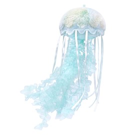 RLOMUTE Colorful jellyfish Plush Toy Realistic Stuffed Sea Animal Super Soft Cute Birthday Companions Bedroom Car Home Decor Collectible Gift for kids Boys Girls 5.9 Inch green