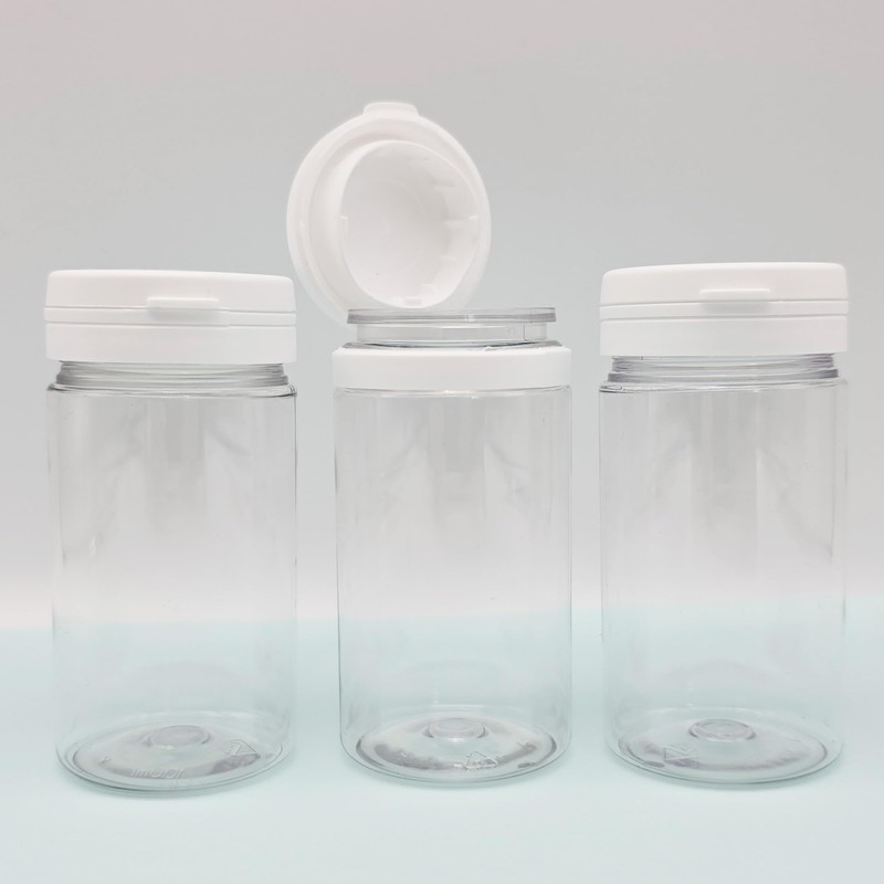 2 x Clear 100ml Flip Top Paint Pots Refillable for