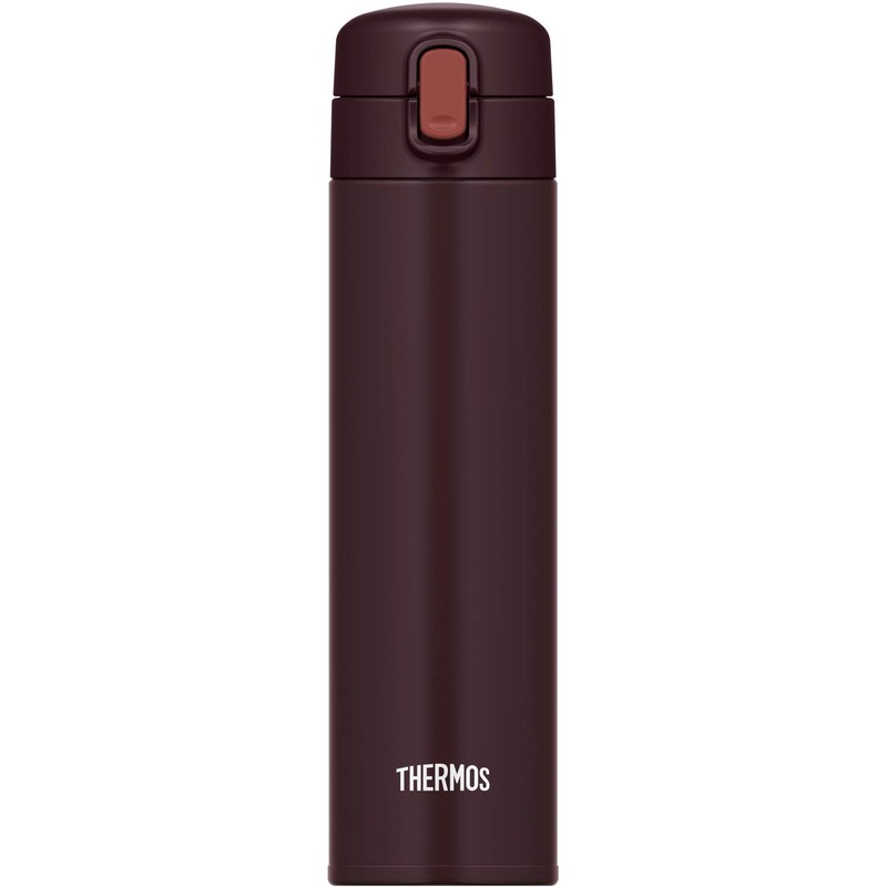 THERMOS Vacuum Insulated Straw Bottle 450ml Brown for Cold Preservation