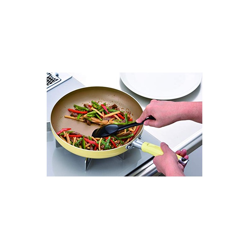 Okabe BSL5801 Kitchen Spoon, 9.8 inches (250 mm), Black