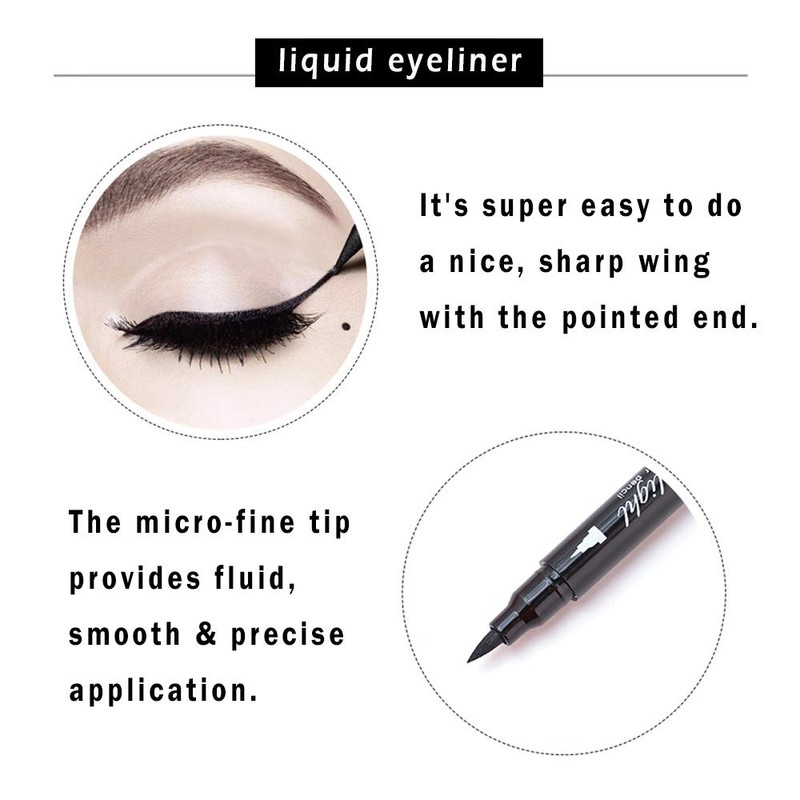 Linble Dual Ended Black Liquid Eyeliner - 2 in 1