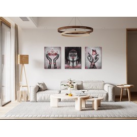 Visual Art Decor Pink and Grey African American Wall Art Pink Room Decor Blac...