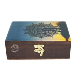 Hind Handicrafts Handgefertigtes Schmuckkästchen aus Holz mit Urnenaufdruck aus Palisander für Frauen und Männer, Heimdekoration, dekorative Schachteln, Aufbewahrung und Organizer (Mandala-Paar