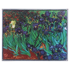 Design Toscano Stained Glass Panel - Van Gogh Irises Stained Glass Window Hangings - Window Treatments