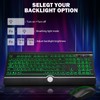 Wired Keyboard and Mouse Combo - Large Print Light Up