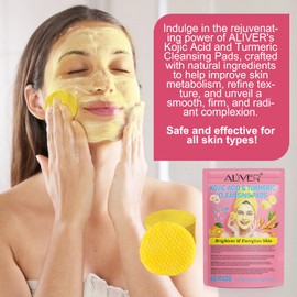 Turmeric Cleansing Pads,Turmeric Face Scrub Pads - Dark Spot Cleansing & Exfoliation (80 PCS)