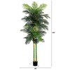 Nearly Natural 9ft. Artificial Double Stalk Golden Cane Palm Tree