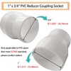 YSIL 15 Pcs 1" x 3/4" PVC Reducer Coupling Adapter
