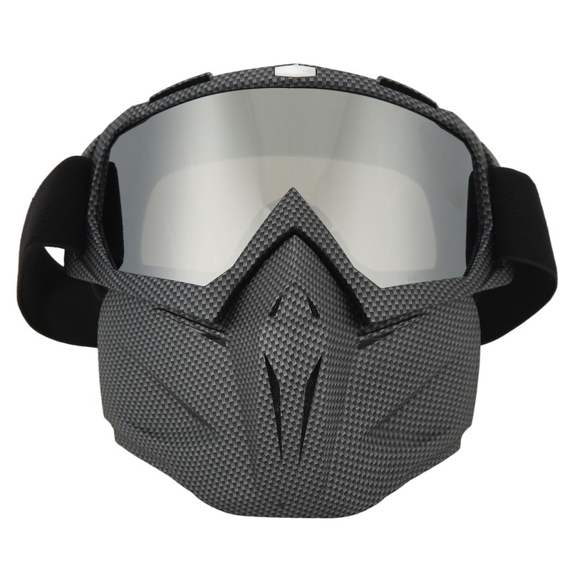 Motorcycle Face Mask Goggles Dust Wind UV Proof Riding Glasses