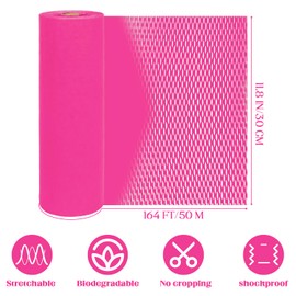 Honeycomb Packing Paper, Kraft Bubble Wrap for Shipping & Moving, Recyclable Cushioning Wrap, Sustainable Packing Material, Protective Packaging for Fragile Items,11.5" x 164' Roll (Rose)