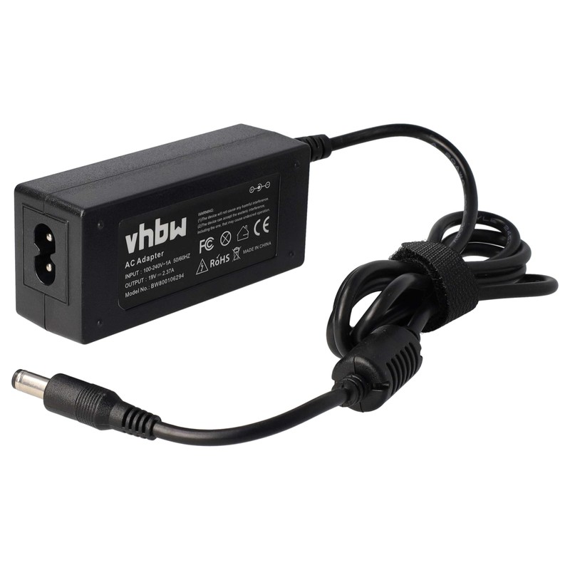vhbw 220V Notebook Laptop Power Supply, Charging Cable Compatible with