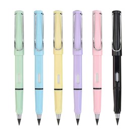 Vikrami lighting Pack of 5 Metal Inkless Pencils, Eternal Pencil, Magic Pencil with 5 Interchangeable Head and 5 Erasers, for Children and Adults from 3 Years (Multi-Colour)