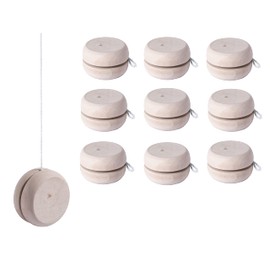 JoJo Yoyo Wooden Natural Wood for Parties Children's Birthday Party Pack Party Bags Wedding Children's Party Pack of 10