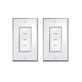 Air Vent 58030 2SPD Wall Switch, 2-(Pack), White