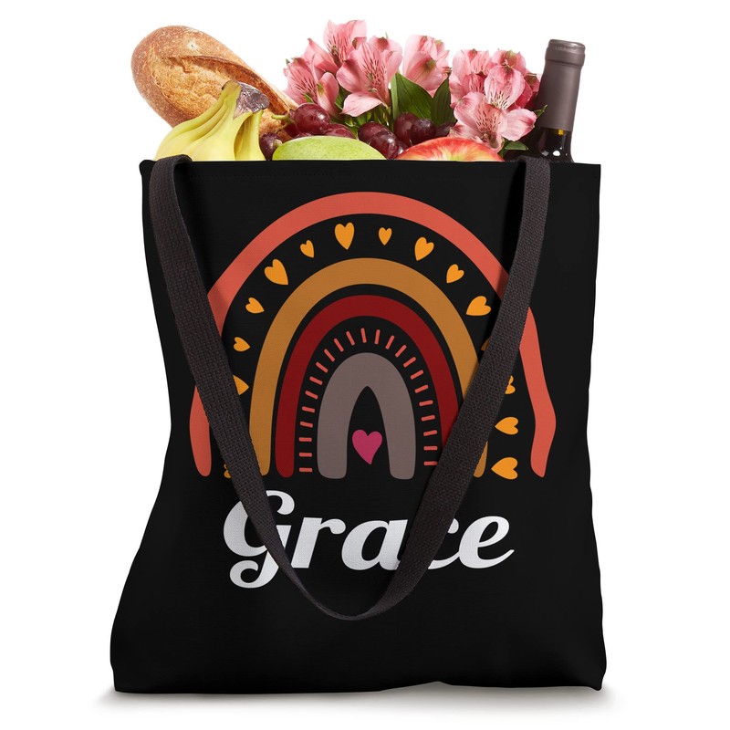 Grace Colorful Rainbow funny women/girl/baby name idea Tote Bag