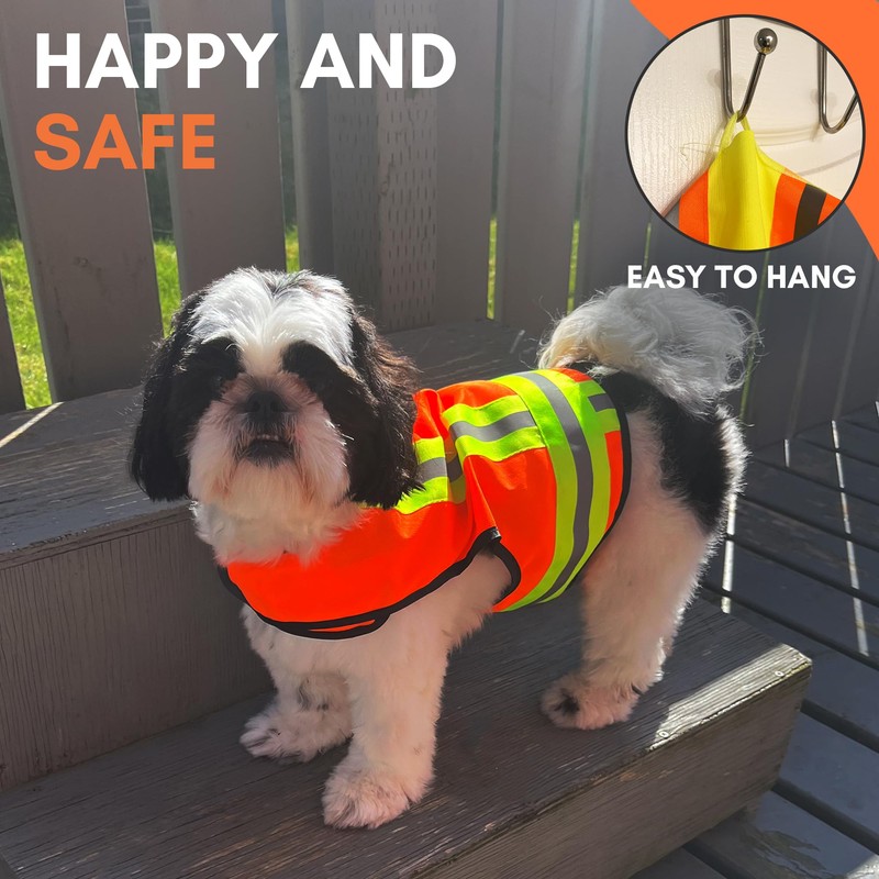 BUDDY GLOW Reflective Dog Vest – Fluorescent Orange | High-Visibility,