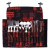 12 Pcs Stainless Steel Wooden Handle Tableware Set Outdoor 4
