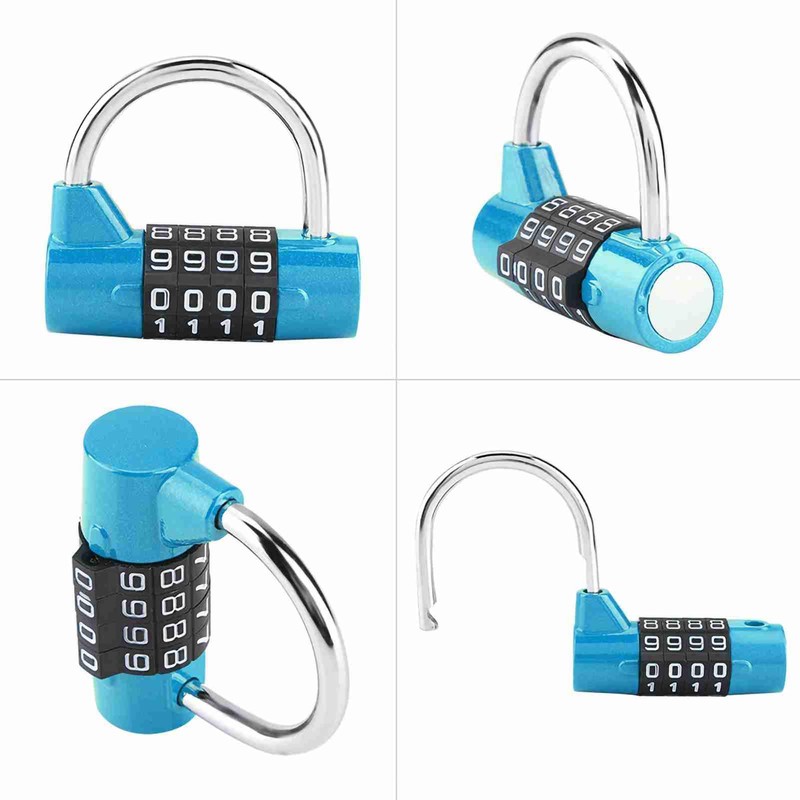 4 Dial Digit Code Padlock Security Password Lock Prevent Suitable