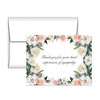 Set of 20 Flat Panel Sympathy Acknowledgement Cards, Funeral thank