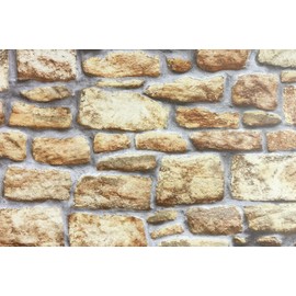 Fablon FAB10226 Stone Wall Adhesive Film, Brown