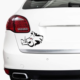 Wild Boar Sticker Film Decor for Car, Car Accessories, Wedge Head Motif Wild Sow Boar Hunting Hunting Car Sticker (Black, Small Set K138 K137)