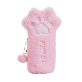 UYRVAPE Plush Pencil Case, Pencil Case Cat, Cat Claws Pencil Case, Kids Pencil Case Cat, Cat Stationery for Girls Boys Teen Gift, Pink, pink