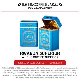 Bacha Coffee | Rwanda Superior Single Origin Signature Nomad Collection, Medium Dark Roast, 100% Arabica Whole Beans, 250g