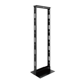 Tecmojo 38U 2-Post Open Frame Server Rack– 19" Network, Server, AV, Data & IT Equipment, Telecom & Patch Panel Mount, 1763 lbs Capacity, Black, Square Holes
