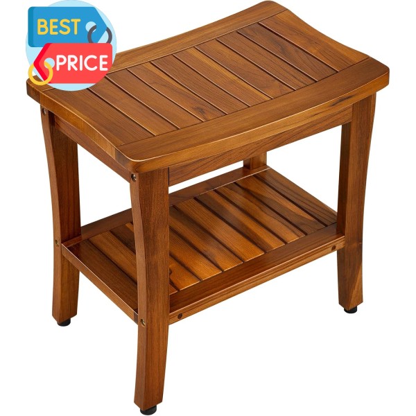 Does not apply 20" Teak Shower Bench Waterproof Wooden Chair