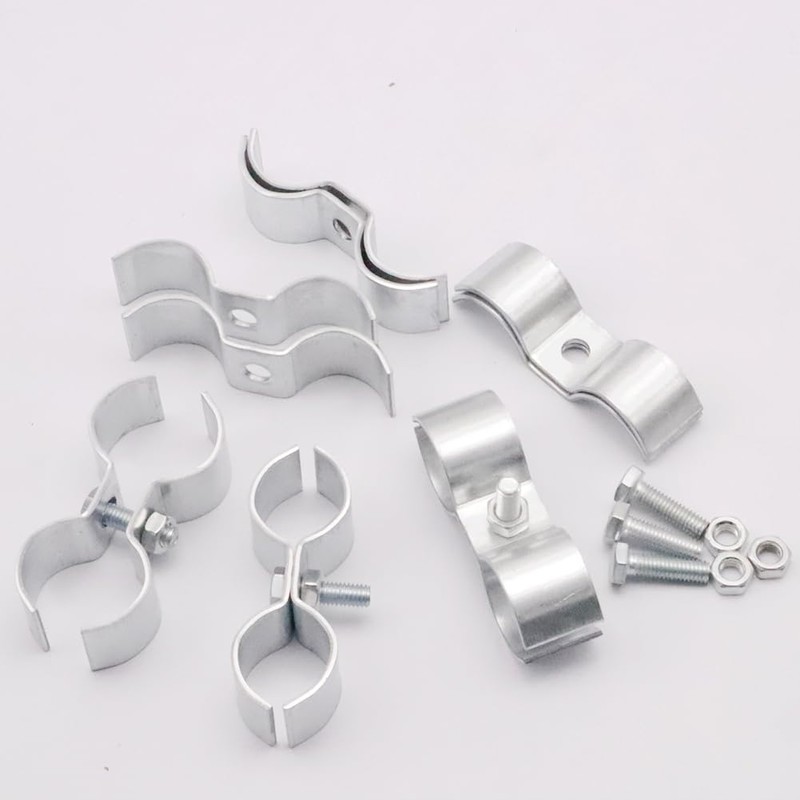 Chain Link Fence Panel Clamps - glrovazas 6Pcs Double Pipe