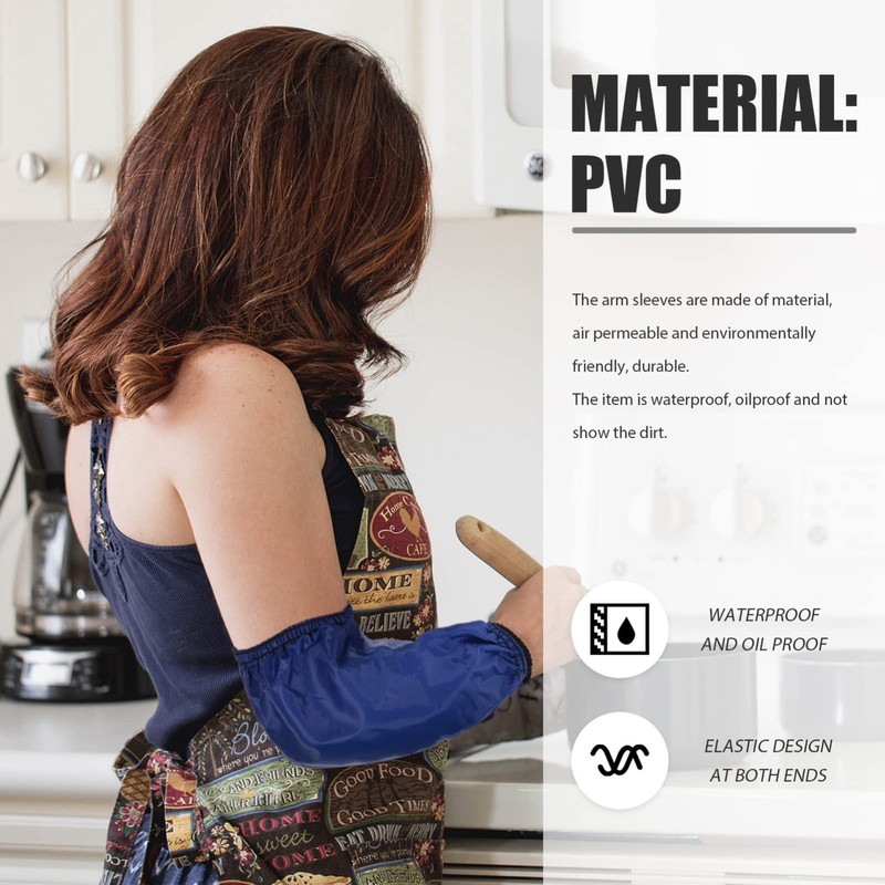 Healifty 1 Pair Waterproof Oilproof Arm Sleeves Covers Oversleeves Sleevelets